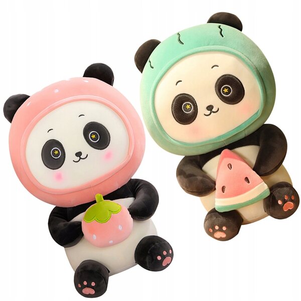 Set 2 Peluche Panda Morbidi e Creativi in Cotone PP per Bambini e Casa