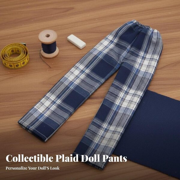 Pantaloni Scozzesi Unisex per Bambole BJD 45CM Stile Casual MotiveTech