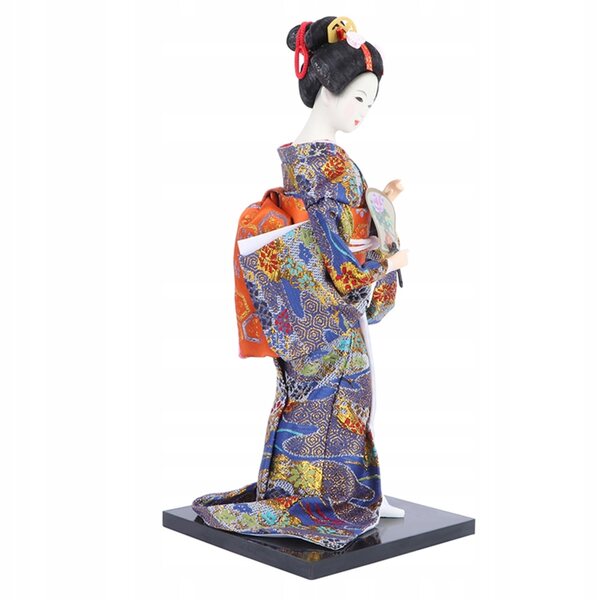 Lalca tradizionale giapponese Geisha in kimono colorato 30 cm decorazione da scrivania