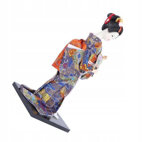 Lalca tradizionale giapponese Geisha in kimono colorato 30 cm decorazione da scrivania