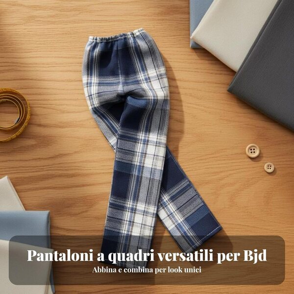 Pantaloni Unisex Scozzesi per Bambole BJD - Taglie 1/3, 1/4, 1/6 - MotiveTech