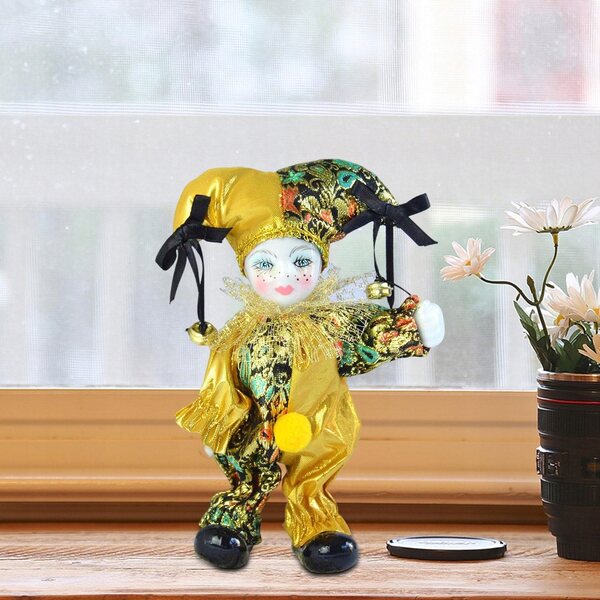 Bambola Triangel in porcellana con costume elegante decorazione casa e collezione