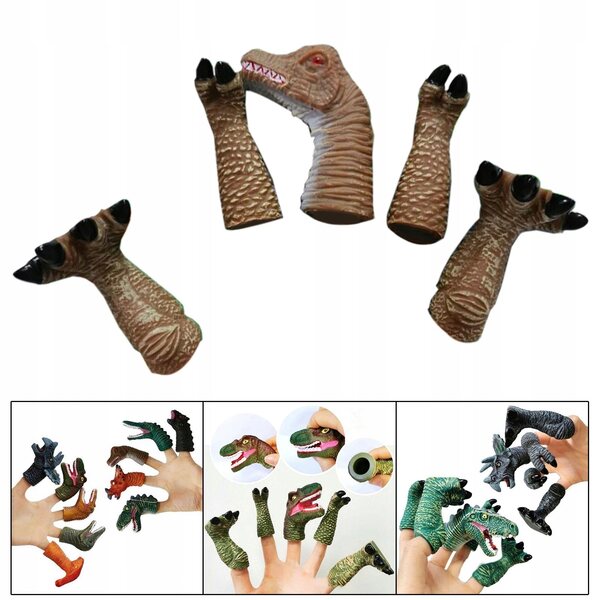 Set mit 5 Pacynki na Palce Dinozaury Brachiosaurus Lernspielzeugen