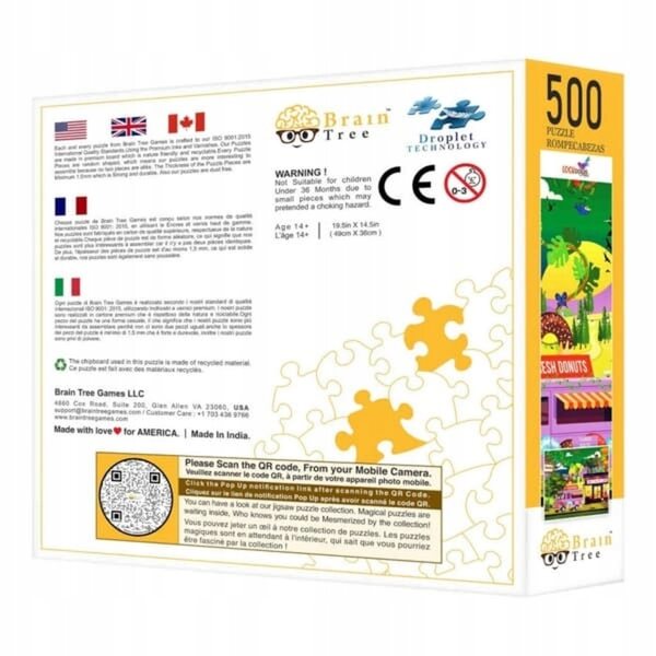 Brain Tree Puzzle 500 Teile mit mattem Finish und realistischen Details 49x36 cm