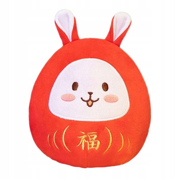 Dekoratives Kaninchen-Plüschtier, 28 cm, Rot, Chinesisches Mondjahr 2023