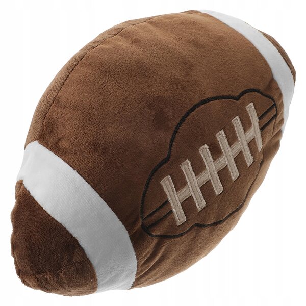 Peluche cuscino decorativo a forma di pallone da calcio 31x20x12 cm per bambini