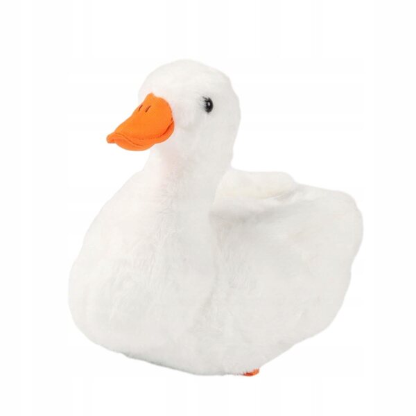 Giocattolo di peluche a forma di anatra morbida e soffice 26 cm bianca