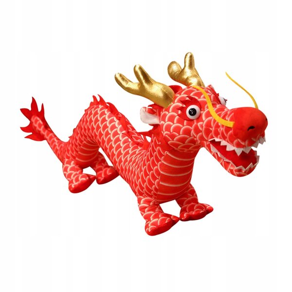 Plüsch chinesischer Drache 60 cm – weiche und süße Puppe für das neue Jahr 2024