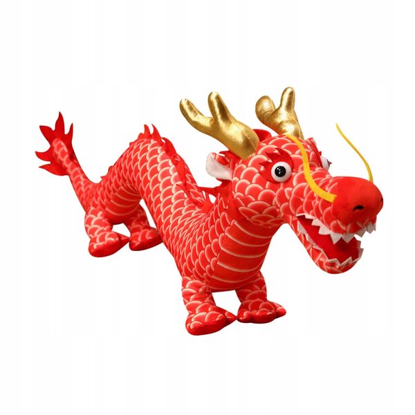 Peluche drago cinese 60 cm - bambola morbida e carina per il nuovo anno 2024