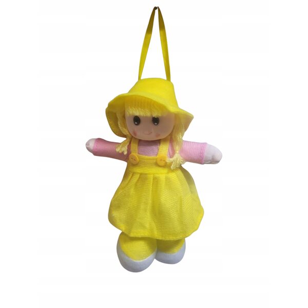 Morbida bambola di pezza colorata, 20 cm, con ciondolo, sicura per i bambini
