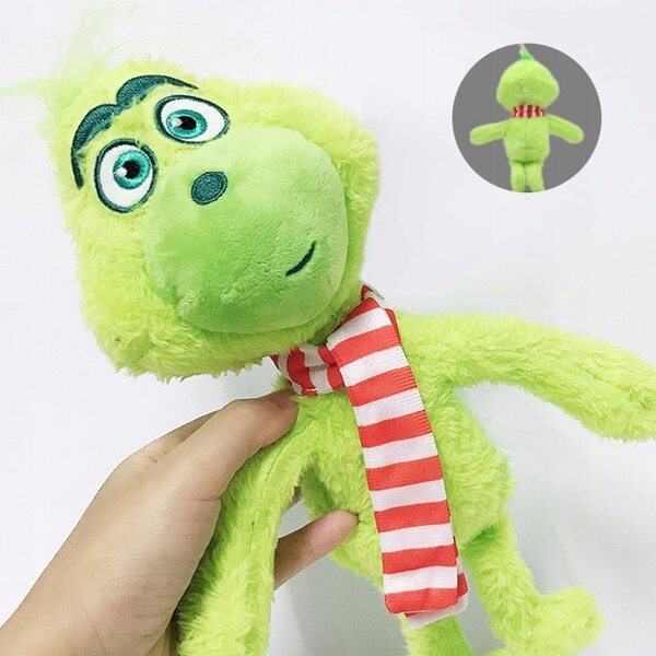 MEZHEN Grinch Plüschtier 32 cm, Weihnachtsdekoration für Kinder ab 3 Jahren
