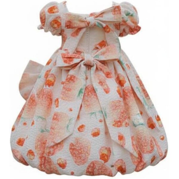 predolo Abito Principessa Fragole per Bambola BJD 30-60 cm, Vestito con Fiocchi Arancione