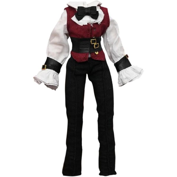 Abito Vintage 1:12 per Action Figure con Camicia, Gilet e Pantaloni Retrò Eleganti
