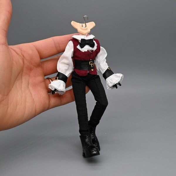 Abito Vintage 1:12 per Action Figure con Camicia, Gilet e Pantaloni Retrò Eleganti