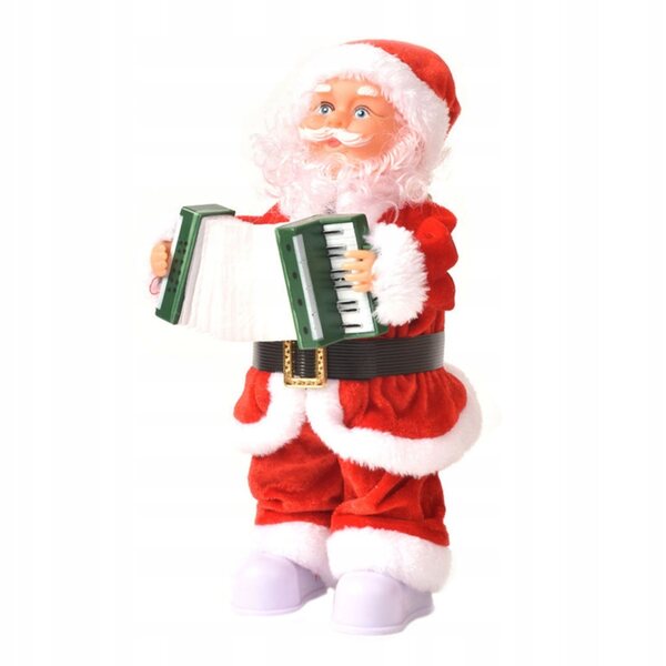 Elektrischer Weihnachtsmann, rot, Weihnachtsdekoration, 30 x 13 cm, für Kinder und Zuhause