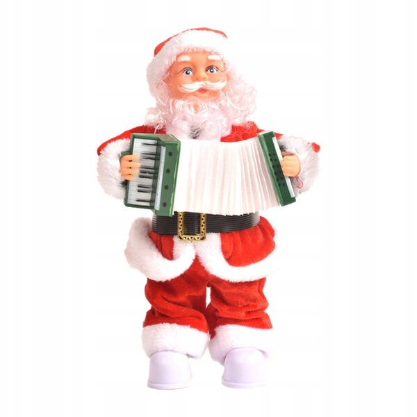 Elektrischer Weihnachtsmann, rot, Weihnachtsdekoration, 30 x 13 cm, für Kinder und Zuhause