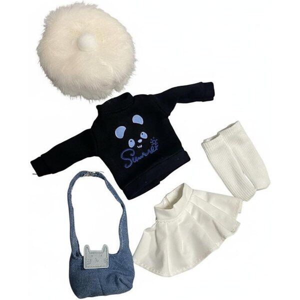 Lolita-Outfit für 1/6 BJD-Puppen – weiches und langlebiges blaues Sweatshirt-Kleid
