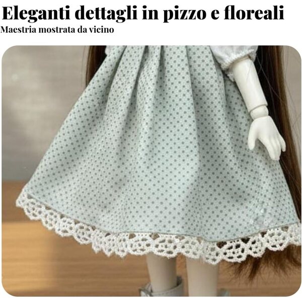 Kleid für BJD-Puppe 30 cm Sommer, einfach zu tragen, Zubehör für Predolo-Puppen