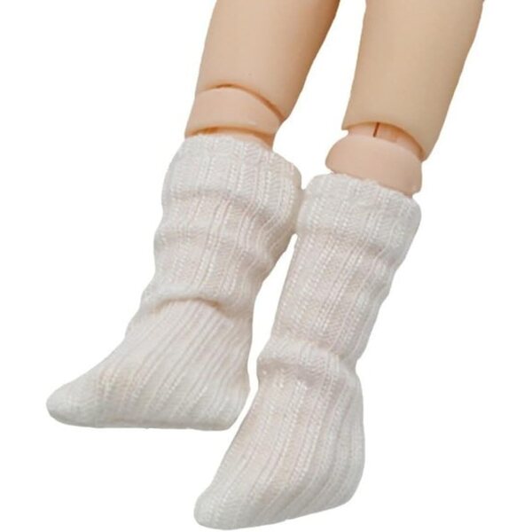 Calzini a maglia bianchi per bambole BJD 1/8 e 1/12 | Accessori Uterui