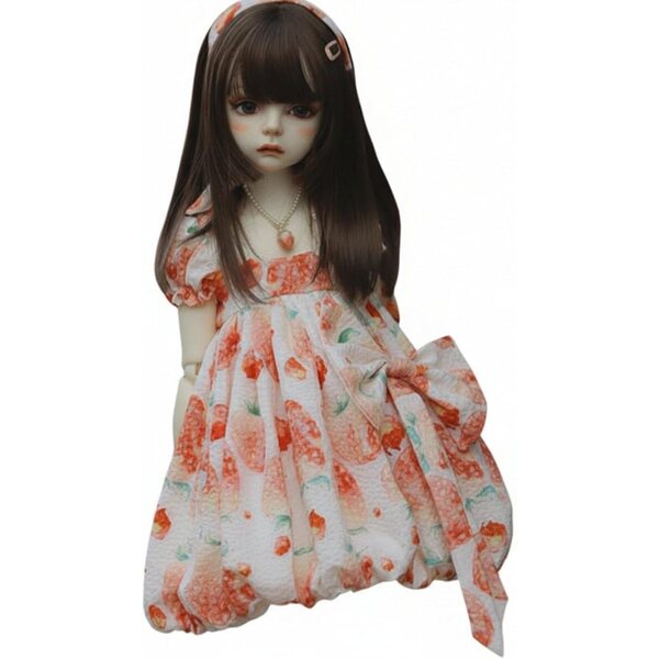 Abito Principessa per Bambola Fragole 45CM con Fiocchi e Fascia - predolo