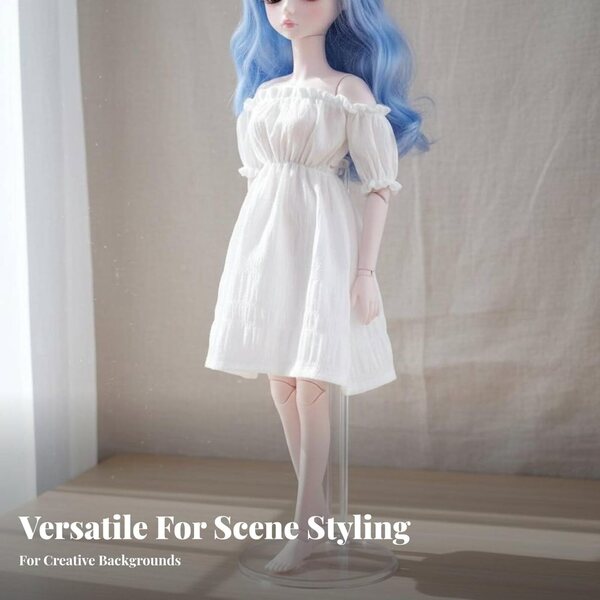 Elegantes Kleid für 45-cm-BJD-Puppen mit schulterfreiem Oberteil aus weichem Stoff