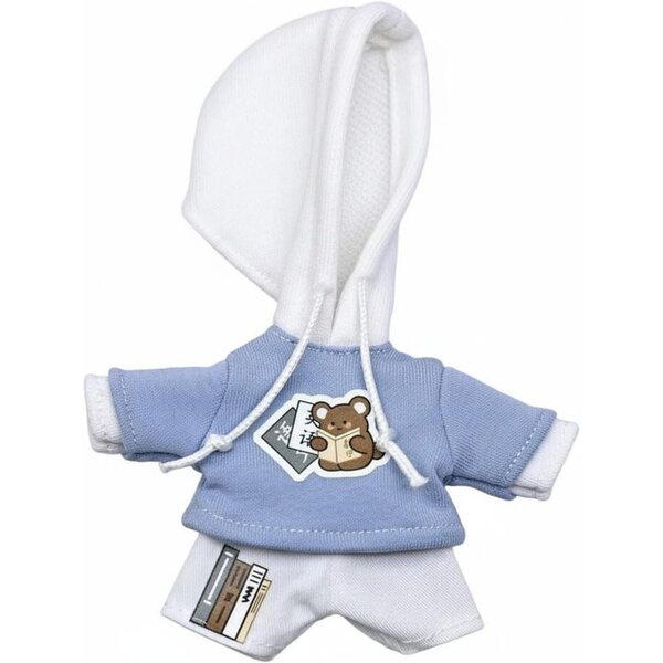Set Felpa e Pantaloni per Bambole OB11 BJD 1/12 – Design Carino Azzurro Orso+Studioso