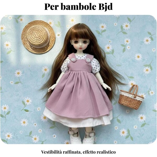 predolo Vestito Estivo per Bambola BJD 30 cm - Abito Facile da Indossare e Resistente