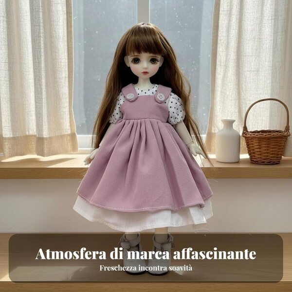 predolo Vestito Estivo per Bambola BJD 30 cm - Abito Facile da Indossare e Resistente