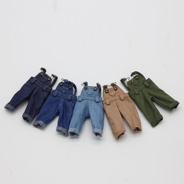 Denim-Overalls für 1/12 BJD-Puppen – Uterui-Modeaccessoire