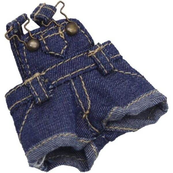 Dunkelblauer Jeans-Overall für OB11- und BJD-Puppen im Maßstab 1/12 Uterui
