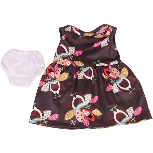Uterui-Kleid für 46 cm große Puppe mit Rock und Höschen, Freizeitkleidung