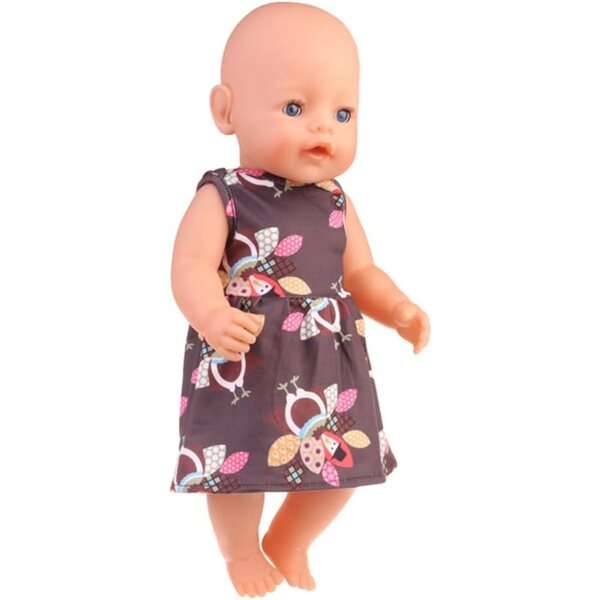 Uterui-Kleid für 46 cm große Puppe mit Rock und Höschen, Freizeitkleidung