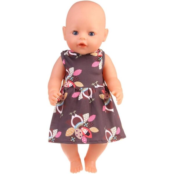 Uterui-Kleid für 46 cm große Puppe mit Rock und Höschen, Freizeitkleidung