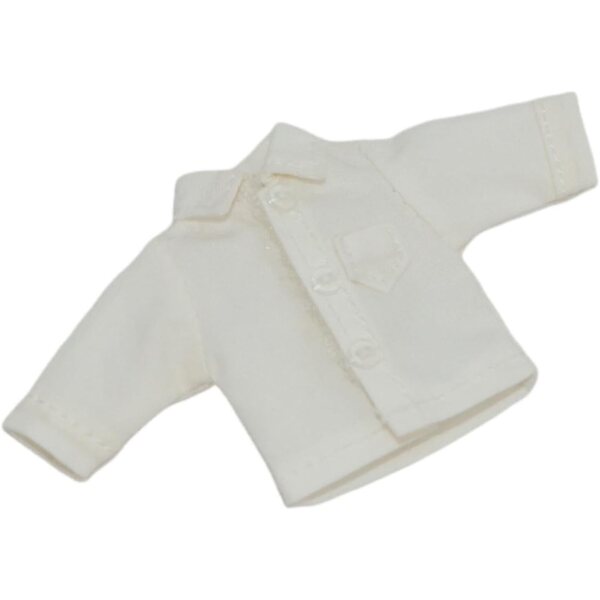 Oshhni Camicia Miniatura Uomo 1/12 Manica Lunga Tessuto Morbido Bianco