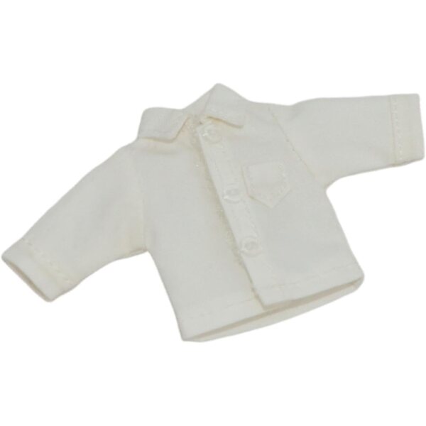 Oshhni Camicia Miniatura Uomo 1/12 Manica Lunga Tessuto Morbido Bianco