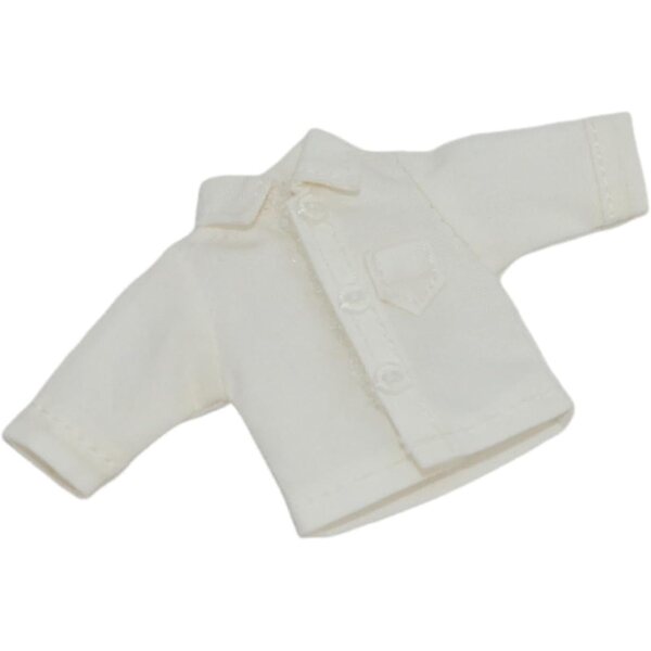 Oshhni Camicia Miniatura Uomo 1/12 Manica Lunga Tessuto Morbido Bianco