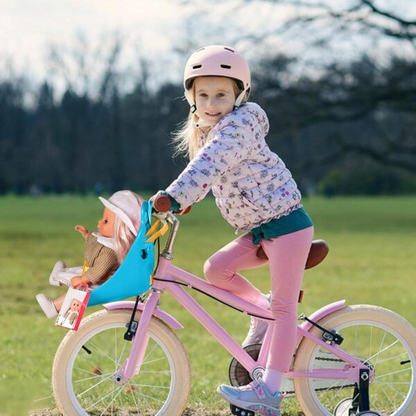 Puppensitz aus flexiblem Silikon 17x19 cm mit Befestigung für Kinderfahrrad
