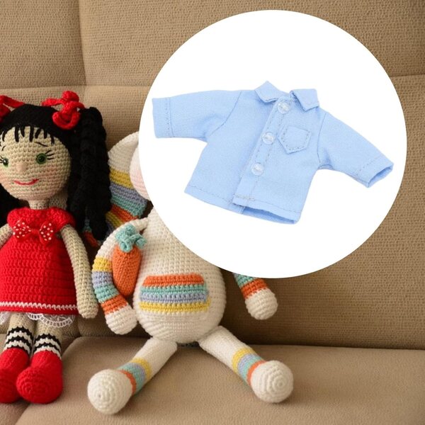 Blaues Langarm-T-Shirt für 1/12 Actionfigur | Kleidung Miniatur 6 Zoll