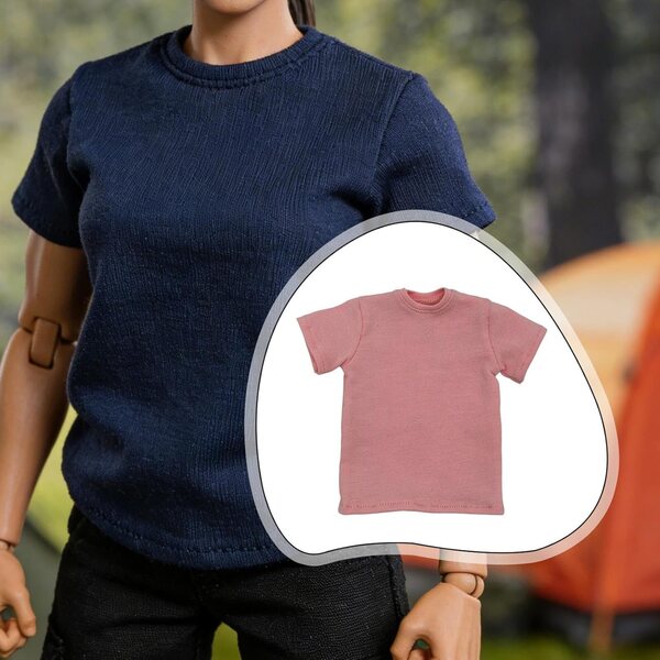 Maglietta Rosa per Action Figure 1/6 da 12 Pollici - Abbigliamento Moda Qectial