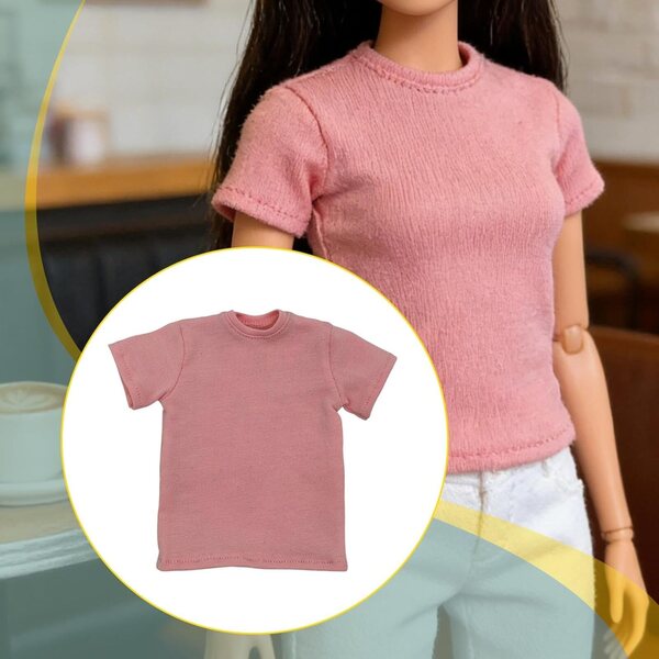 Maglietta Rosa per Action Figure 1/6 da 12 Pollici - Abbigliamento Moda Qectial