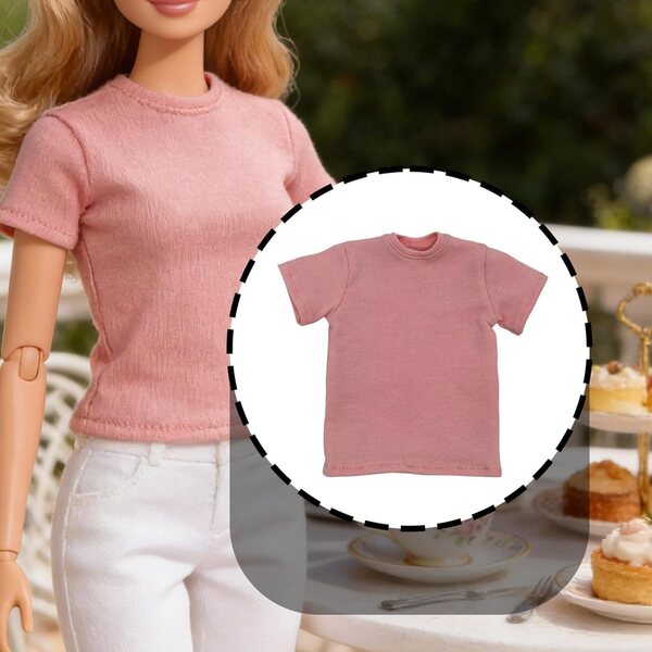 Maglietta Rosa per Action Figure 1/6 da 12 Pollici - Abbigliamento Moda Qectial