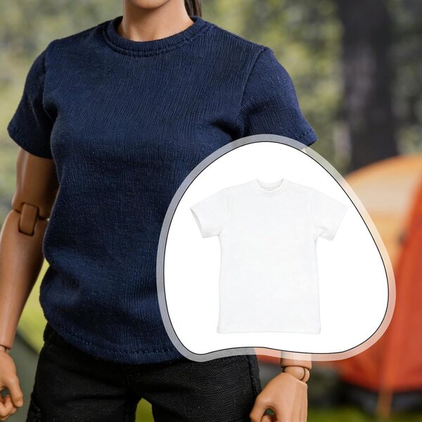 Maglietta Bianca per Action Figure 12 Pollici 1/6 in Tessuto Robusto e Versatile