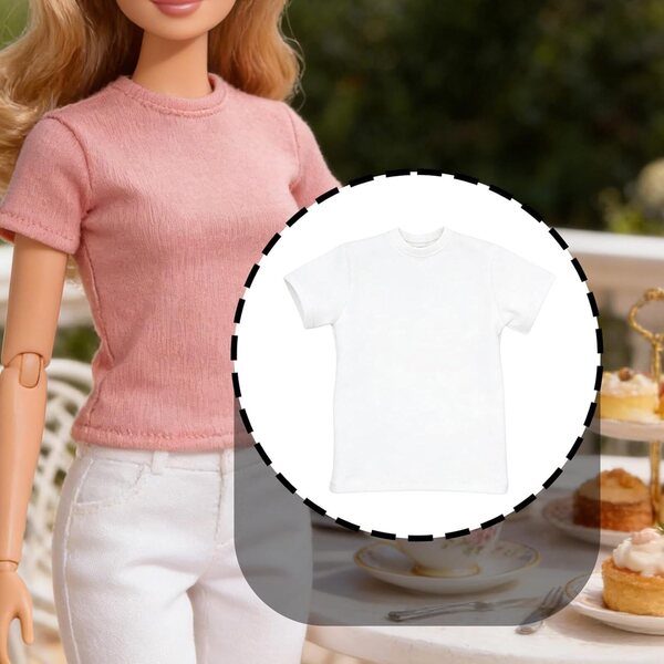Maglietta Bianca per Action Figure 12 Pollici 1/6 in Tessuto Robusto e Versatile