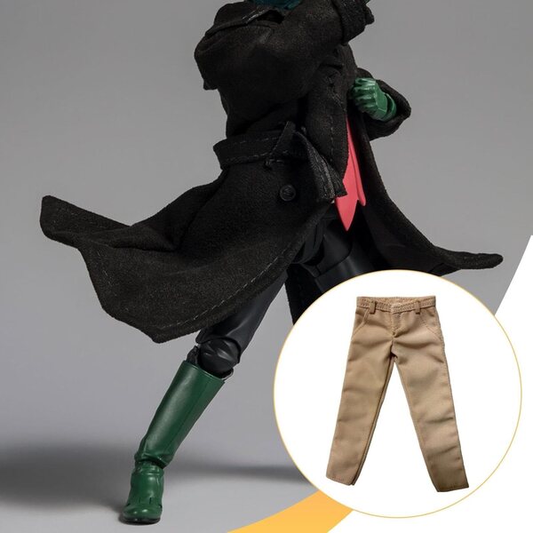 Khaki-Hose für Actionfiguren 1:12 aus Stoff, realistisch und vielseitig