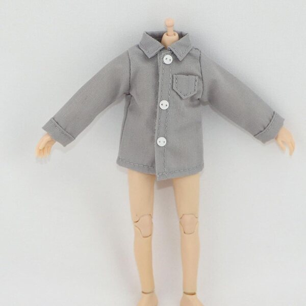 1:12 Miniatur-Shirt für männliche Actionfiguren 6 Zoll Folpus Grey
