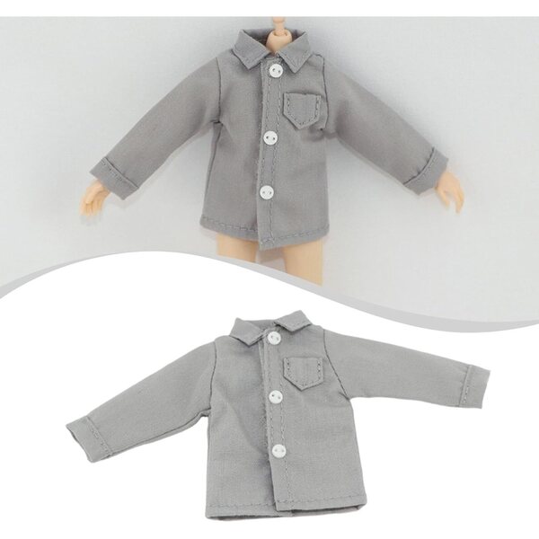 1:12 Miniatur-Shirt für männliche Actionfiguren 6 Zoll Folpus Grey