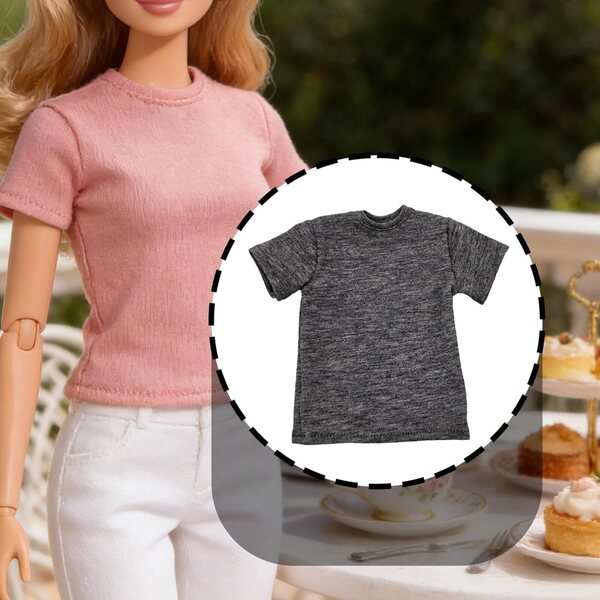 Colcolo T-Shirt Grigio Chiaro per Action Figure 1/6 da 12 Pollici, Abbigliamento BJD