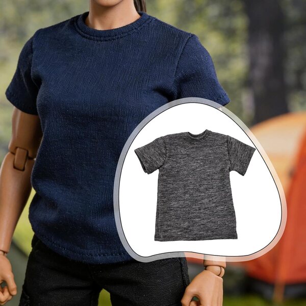 Colcolo T-Shirt Grigio Chiaro per Action Figure 1/6 da 12 Pollici, Abbigliamento BJD