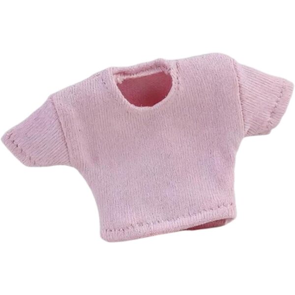 Kurzes T-Shirt aus Stoff für weibliche Actionfigur im Maßstab 1:12, Pink