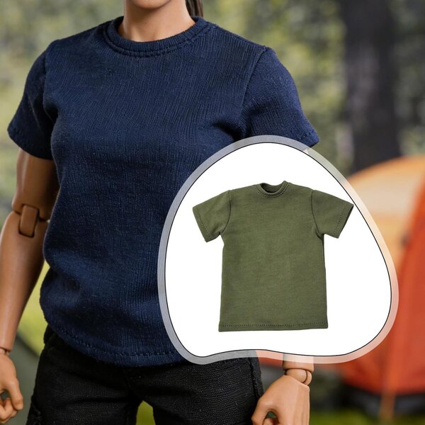 Kleidung für Actionfigur 12 Zoll Folpus grünes Stoff-T-Shirt 1/6